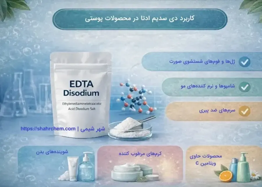 کاربرد دی سدیم ادتا در محصولات پوستی
