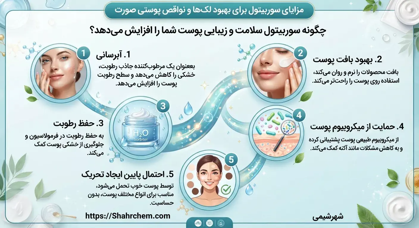 خواص پودر سوربیتول برای لک صورت