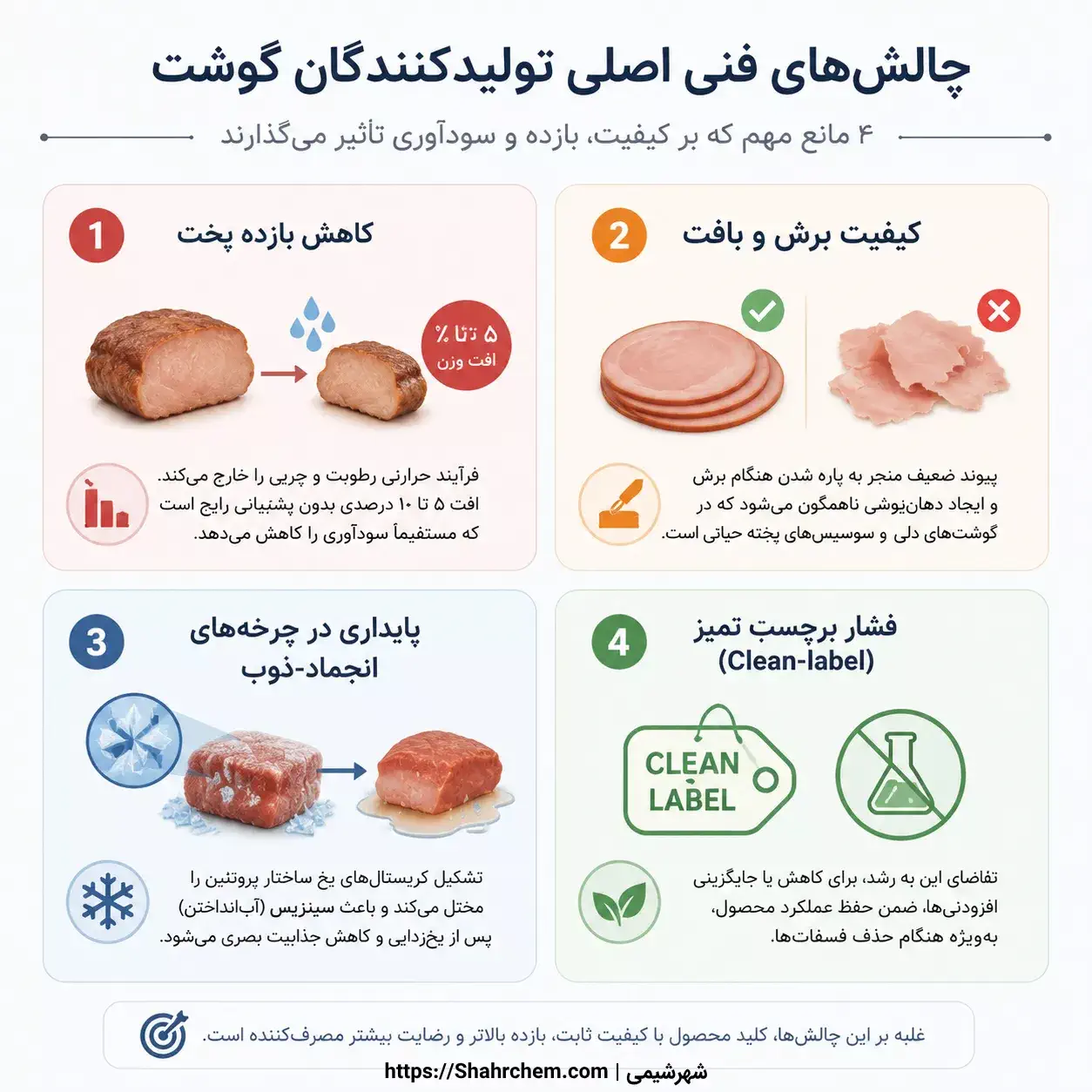 چرا محصولات گوشتی به مواد عملکردی نیاز دارند؟