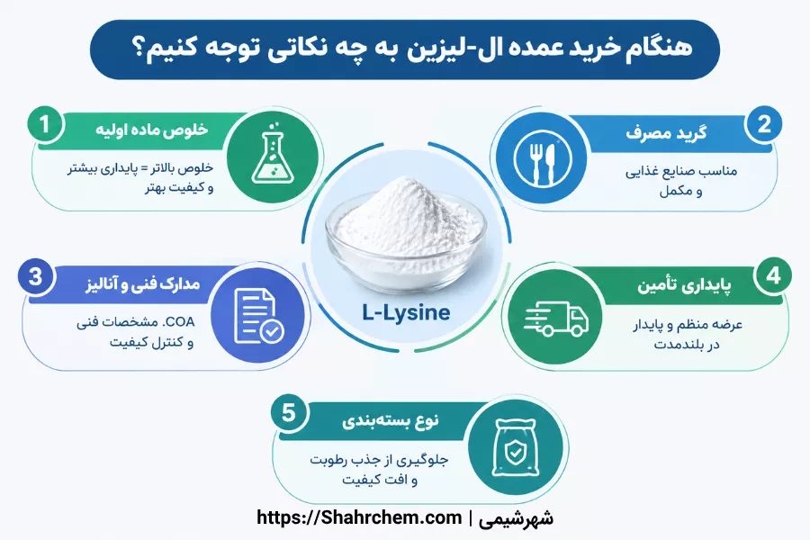 هنگام خرید عمده ال-لیزین به چه نکاتی توجه کنیم؟
